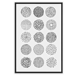 signwin Framed Canvas Wall Art Colorful Circle Canvas...