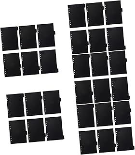 30 Peças Etiquetas Removíveis Para Notebook A5 Abas Coloridas Cadernos Pretos Notebook Tablet Divisores De Índice De Seção Abas Divisórias De Notebook A5 Divisórias De Bloco De