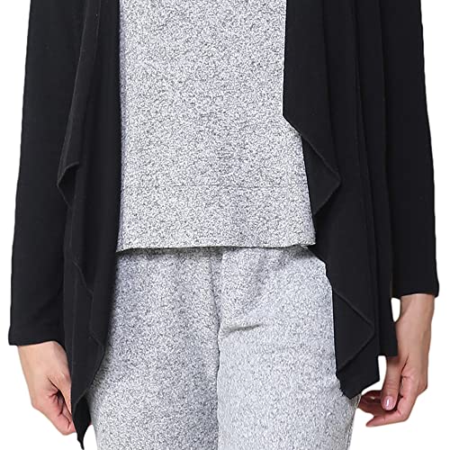 Image of LA CERA Women's Open Front Casual Long Sleeve Knit Classic Sweaters Comfortable Brushed Cascase Cardigan