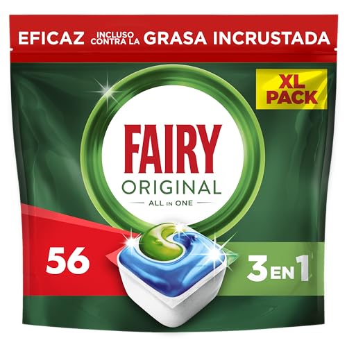 Fairy Original Todo En Uno Cápsulas De Lavavajillas Normal, 56 Cápsulas