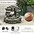 Bumilgar 15.6" H Small Garden Outdoor Rock Water Fountain with LED Lights, 3-Tier Cascading Waterfall Fountain for Patio, Porch, Backyard & Indoor Home Decor