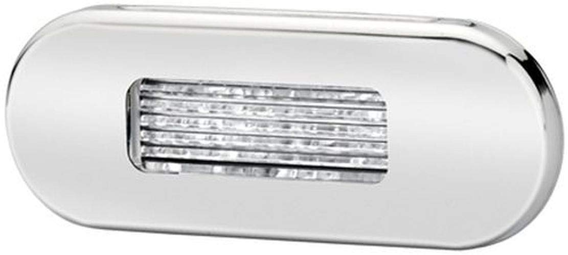 HELLA 2XT 959 680-612 Luz de acceso - LED - 12/24V - LED - Montaje - Color de tulipa: transparente - Color LED: azul