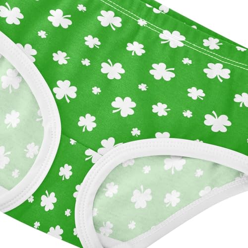 Little Girls' Soft Cotton Underwear Kids Breathable Comfort St Patricks Day Shamrock Panties Briefs Toddler4