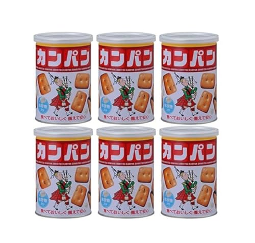 三立製菓 カンパン 缶入り (100g)× 6缶入り 氷砂糖入り SANRITSU KANPAN 保存缶 保存食 非常用備蓄食糧の定番 5年保存 食べておいしく 備えて安心
