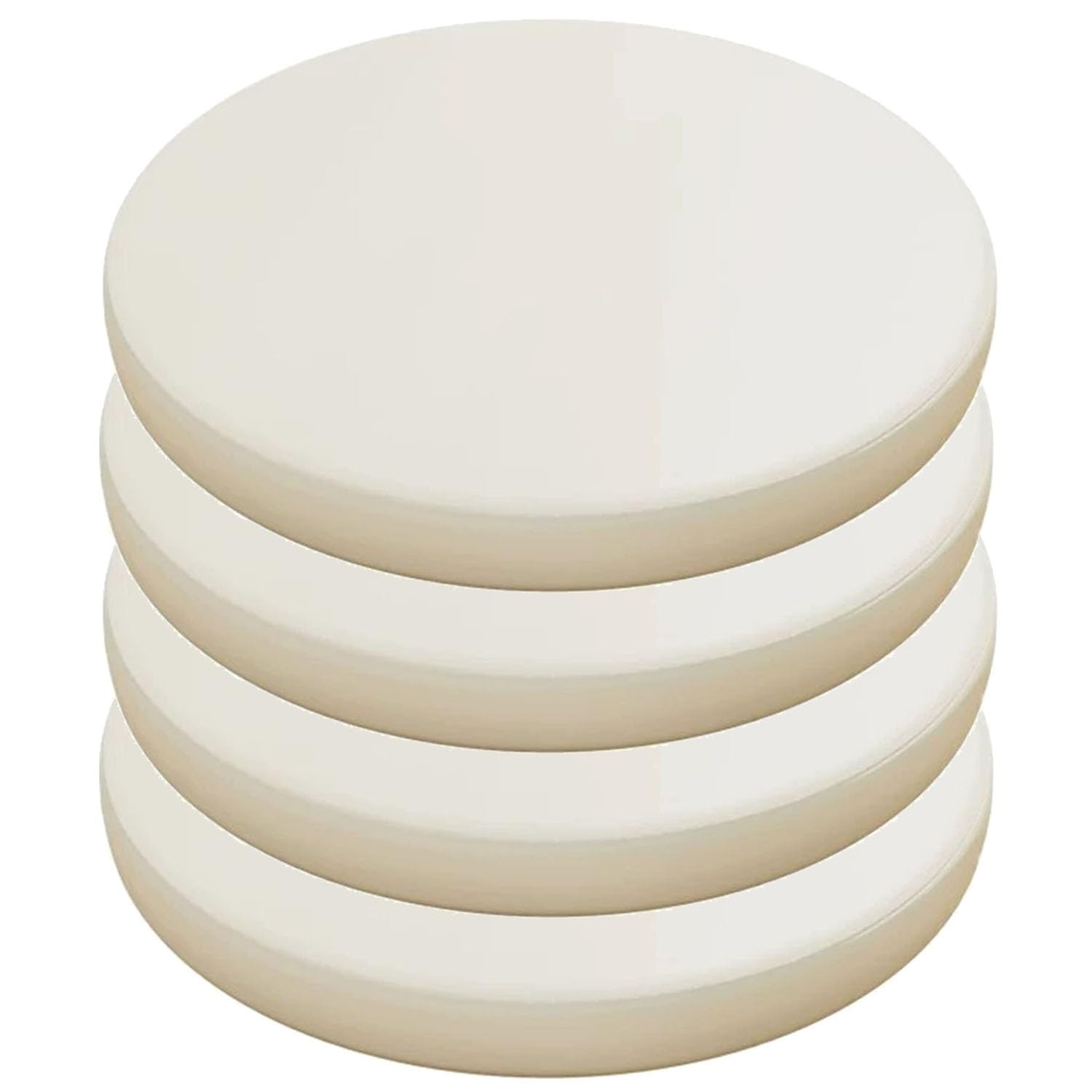 Jortuio Beige Round Chair Seat Pads, Set Of 1/2 4 Round Waterproof Chair Cushions For Indoor Outdoor Furniture Dining,Garden, Bistro, Bar Stool,Patio, Office,Coffee Shop Cushion(,35Cm(4Pcs))