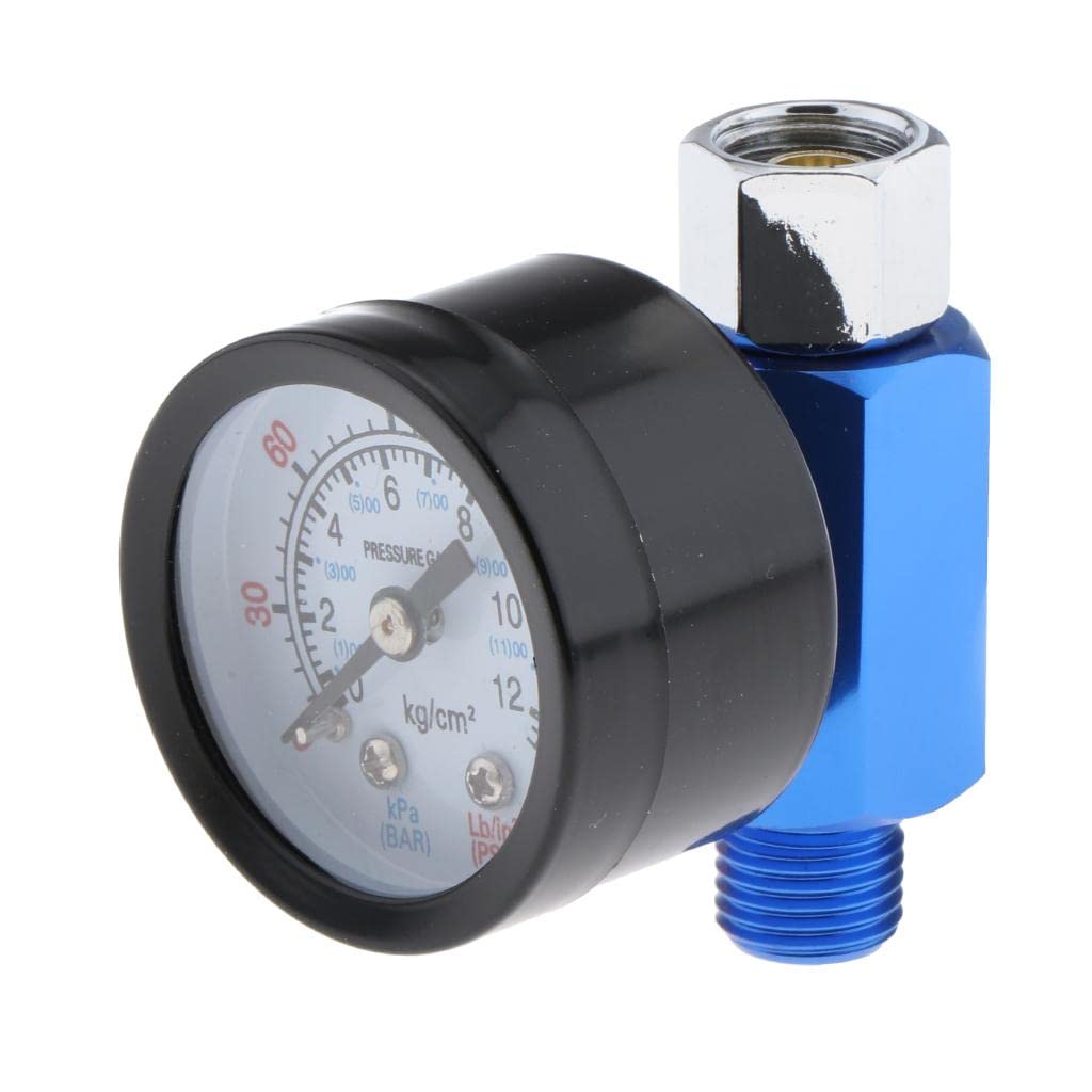 Mini Lightweight Spray Air Pressure Regulator Gauge Controller Yellow-image-5