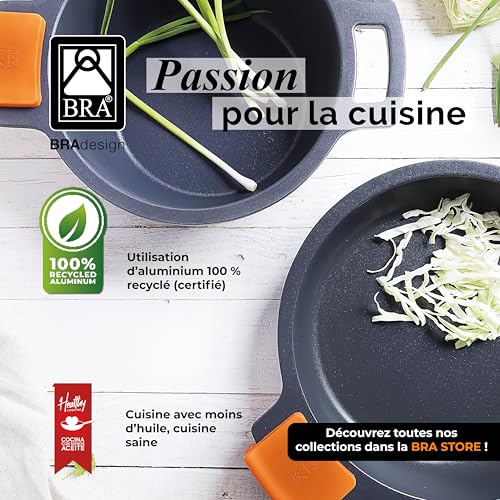 Casserole basse induction 28 cm BRA Efficient antiadhésive tous feux - 7
