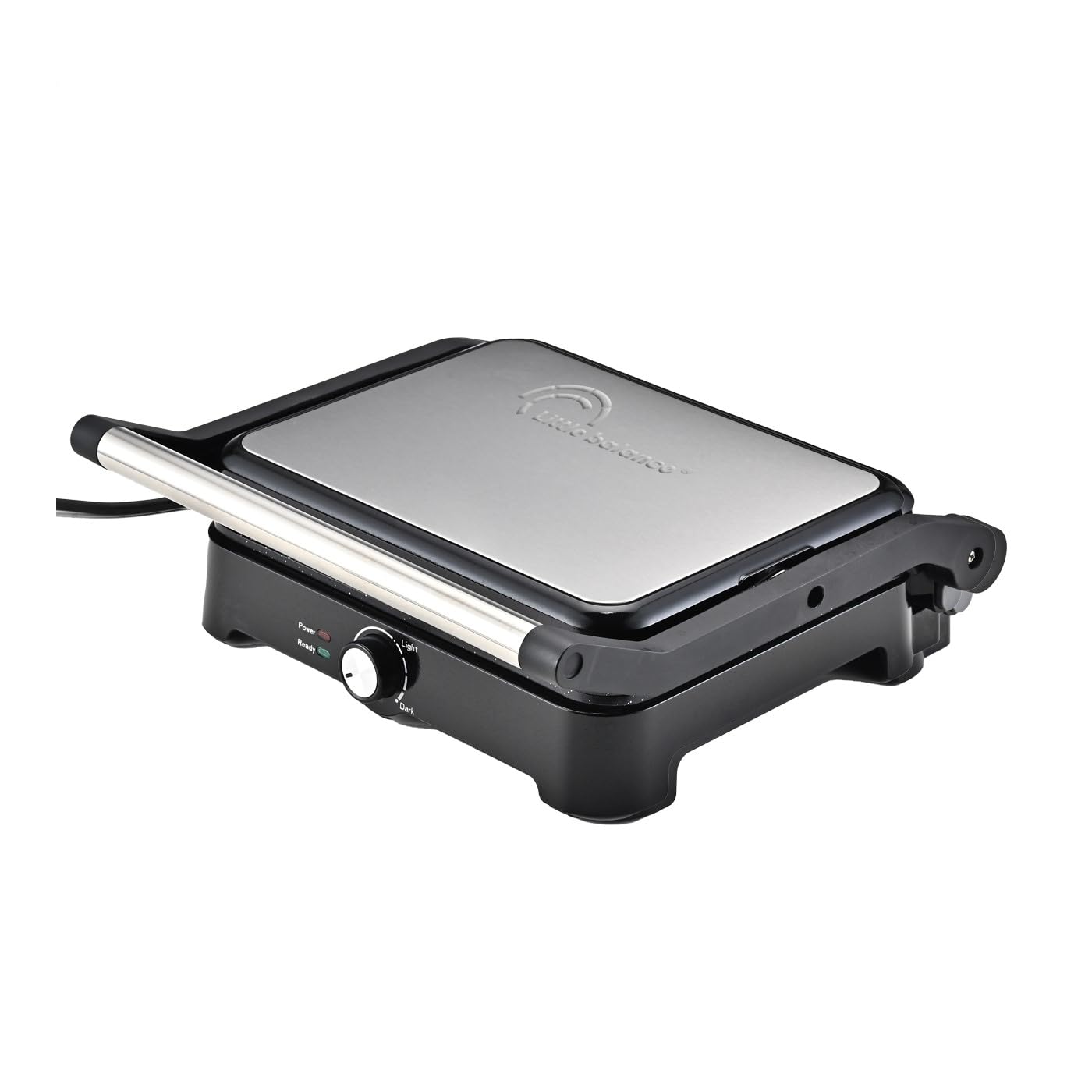 LITTLE BALANCE 8744 Speed Grill, Grill Viande électrique, Multifonction, Viande, Légumes, Paninis, Plaques sans PFAS, Antiadhésif, 2000 W, Noir