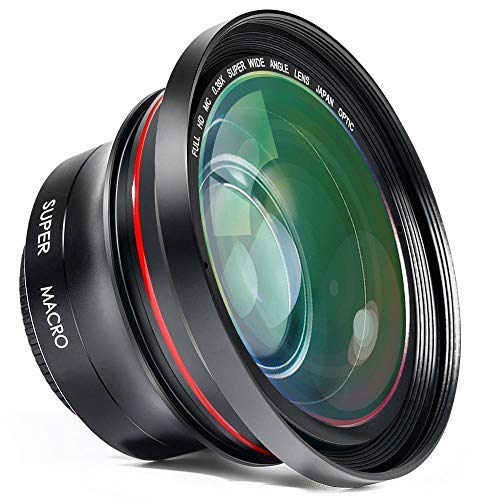 ORDRO Professional 72mm Full HD 0.39x Lens Set, 2 en 1 Lente Gran Angular Lente Macro para Cámara de Video Cover