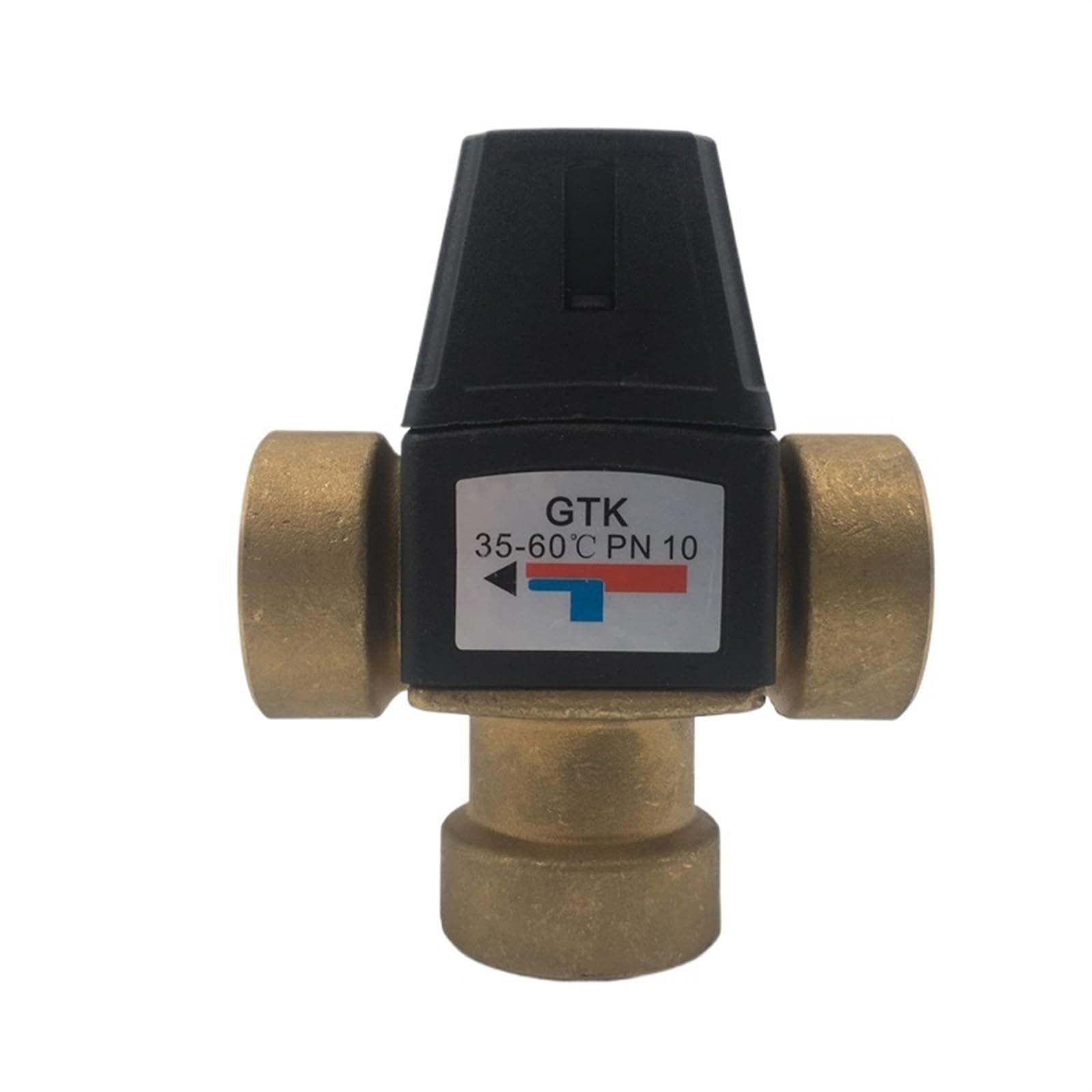 1" Female Thread 3 Way Brass Thermostatic Mixing Valve DN25 Solar Water Heater Valve 3-Way Thermostatic Mixer Valve