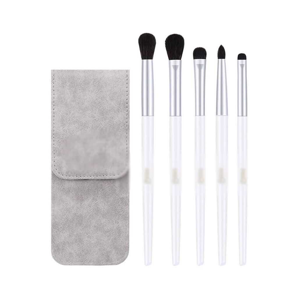 5 Set di pennelli per ombretti con setole Pennello per sbavature per Occhi Pennello per Eyeliner Pennello per Il Trucco