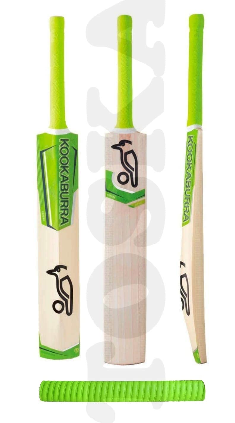 TOSKA Cricket Bat Full Size Popular Willow Kookaburra Cricket Bat with Extra One Grip for Tennis Ball, Leather Ball Rubber Ball, Plastic Ball (Men|Women) (Green) (B09SX3L1WF) Amazon Price History, Amazon Price Tracker