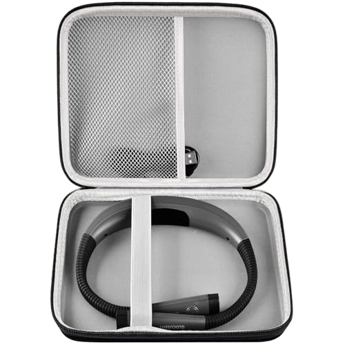 Image of GWCASE Hard Carrying Case for Glocusent for Vekkia LED Neck Reading Lights | Shock-Resistant EVA, Mesh Pocket for Cable, Keep Small Gear Neat for Bedtime Reading, Crochet, Travel, Black, Box Only