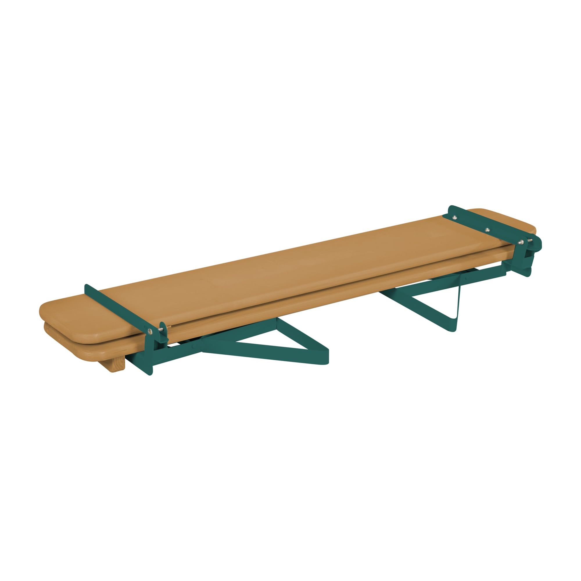 roba Outdoor Party-Garnitur für Kinder - Kindersitzgruppe mit Lehne aus FSC zertifiziertem Holz - 2 Bänke + 1 Tisch - Klappbare Sitzmöbel ab 24 Monaten - Natur/Grün