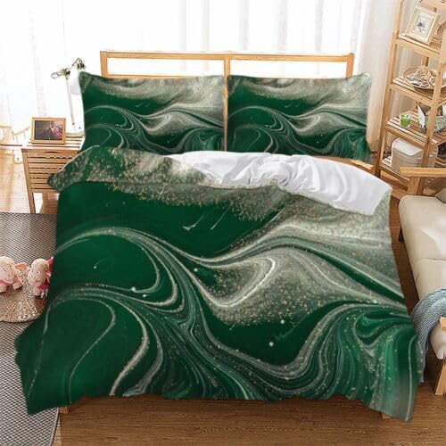 Housse de couette 220x240 marbre cyan : une idée cadeau d'anniversaire chic pour la maison