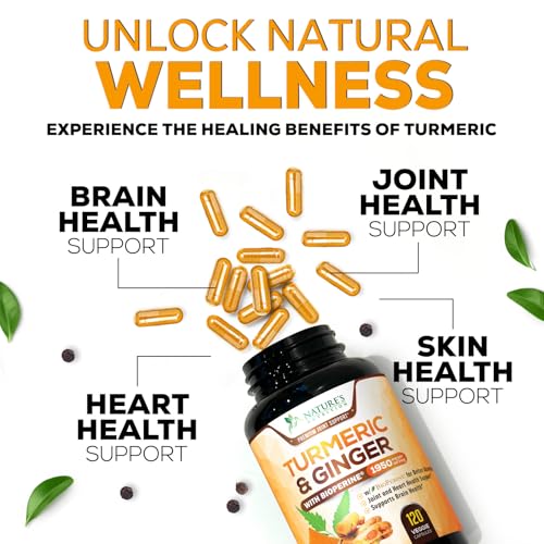 Nature'S Nutrition Turmeric Curcumin With Bioperine & Ginger 95% Curcuminoids 1950Mg - Black Pepper Extract For Max Absorption, Nature'S Joint Support Supplement thumb #7