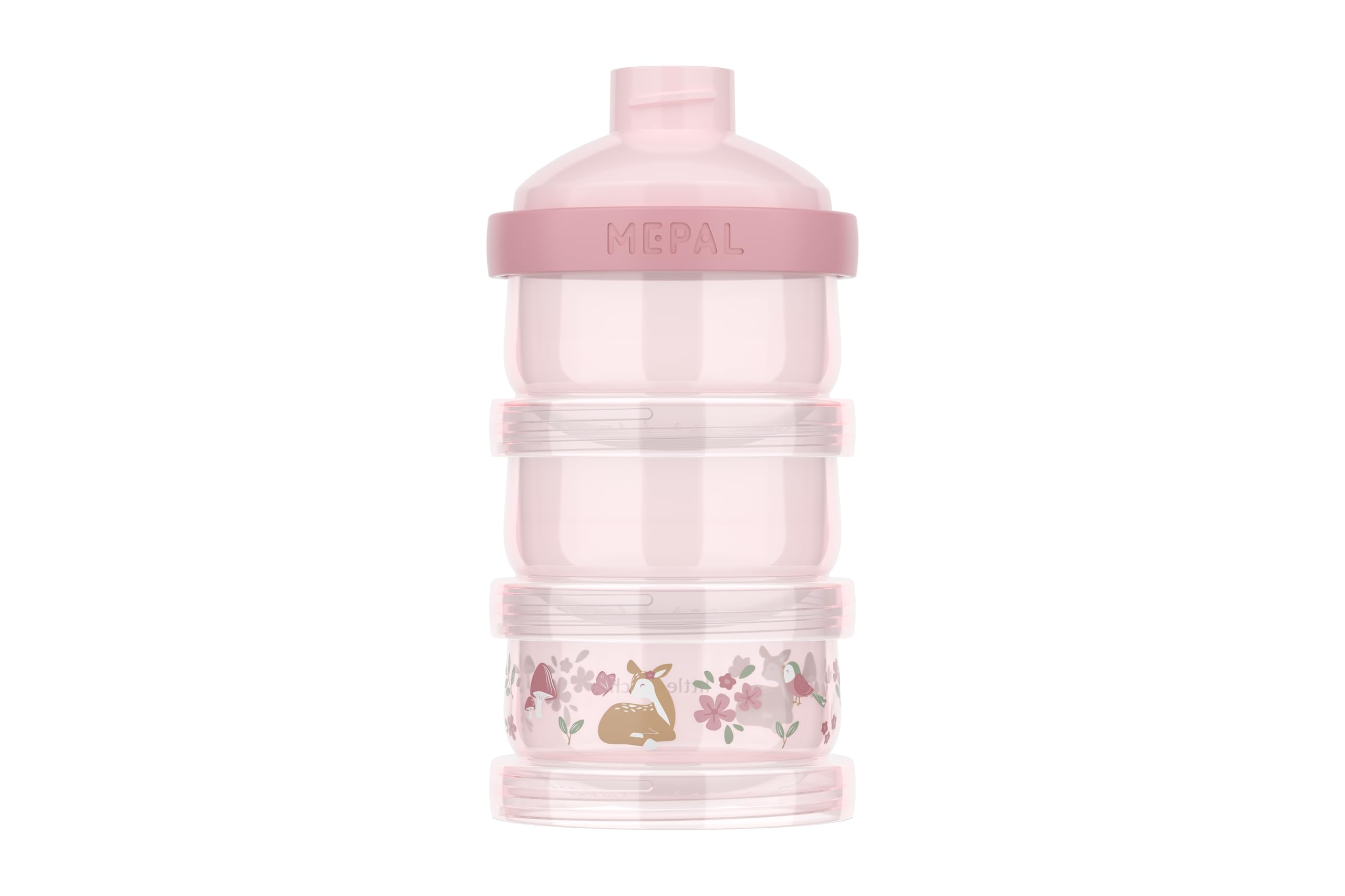 Mepal, Torre para Leche en Polvo Mio Little Dutch, Cierre hermético, Dispensador de leche en polvo y almacenamiento multiusos en uno, Apila tantos como necesites, 360 ml, Fairy Garden