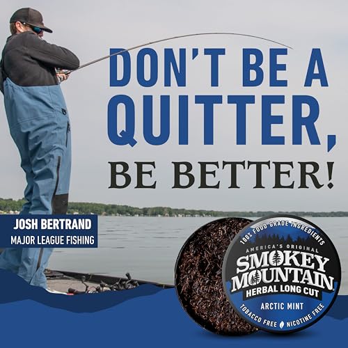 Image of Smokey Mountain Herbal Long Cut - Arctic Mint - 10 Can Box - Tobacco Free and Nicotine Free Snuff