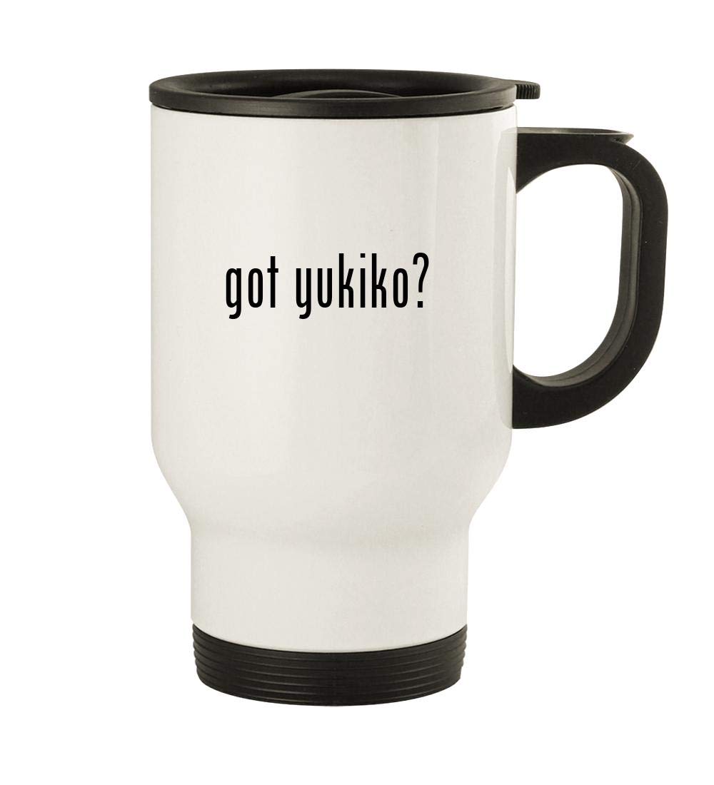 got yukiko? - 14oz Stainless Steel Travel Mug, White