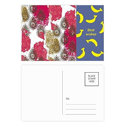 Carte postale Merci à glisser dans vos cadeaux : Lot de 20 pièces art abstrait végétal