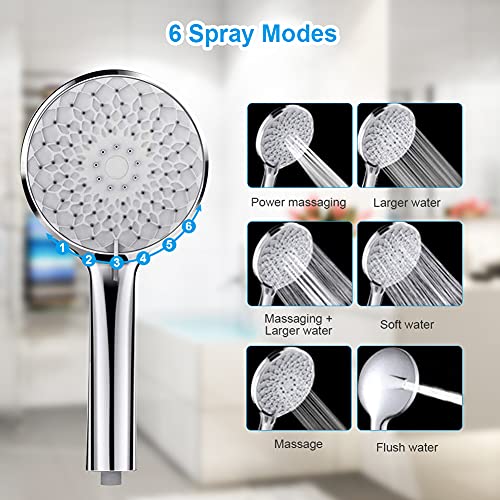 Brynnl Soffione doccia ad alta pressione, doccia