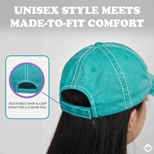 Image of Funky Junque Womens Baseball Cap Distressed Vintage Unconstructed Embroidered Dad Hat