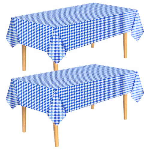 NEBURORA 2 Stück Oktoberfest Tischdecke mit bayerischer Flagge...