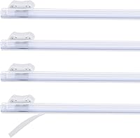 PATIKIL 4-Pack 14-Inch Plastic Wrap Slide Cutters - Self-Adhesive Replacements for Foil, Parchment, Wax Paper Dispensers, White