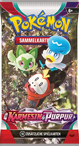 Pokémon-Sammelkartenspiel: 3er-Pack Karmesin & Purpur - Heerashai (3 Boosterpacks & 1 holografische Promokarte) – Bild 4