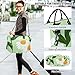 White Coneflower Daisies Green Duffel Bags for Traveling & Cosmetic Pouches Set of 2, Fashion Womens Luggage Set Tote Carry on Weekender Duffel