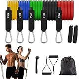 💪【QUEME GRASA Y TONIFIQUE MÚSCULO】Bandas elásticas para entrenar pueden ejercitar los brazos, el pecho, el abdomen, los glúteos y los músculos de las piernas, etc. Lo que puede mejorar eficazmente la flexibilidad de los músculos y el cuerpo. Tubos de ejercicios quemar grasa de manera efectiva y desarrollar músculo.Con nuestras bandas de resistencia, puede hacer todo tipo de entrenamiento en casa, incluyendo desarrollo de fuerza, tonificación muscular, estiramientos, etc.