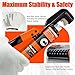 Pliertool 10 Ton Hydraulic Battery Cable Crimper with Spring-Loaded Handle & 9 Dies Battery Cable Lug Wire Crimping Tool for 12-2/0 AWG, 1/8