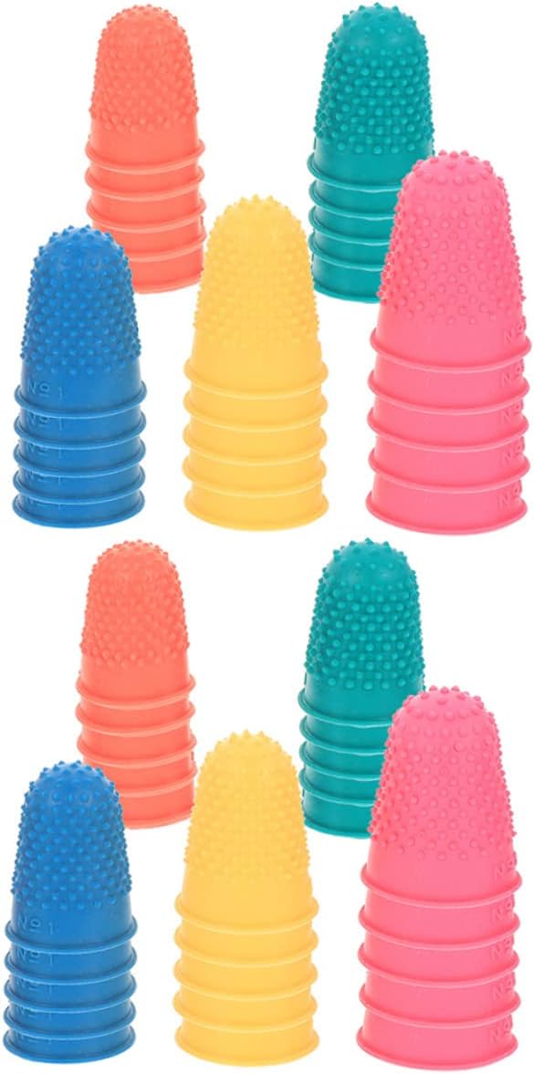 Didiseaon 100pcs Nonslip Finger Protectors for Cutting Hot Glue Sorting Tasks Counting Writing Rubber Finger Tips Covers