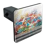 Graphics and More Colorful Rainbow Negative Space Bicycle Bike Wall Tow Trailer Hitch Cover Plug Insert