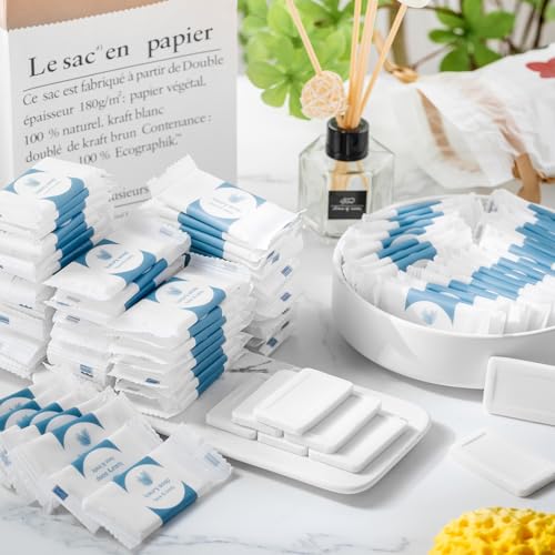 Kacctyen 1000 Pcs 0.35oz Mini Bar Soap Bulk Individually Wrapped Bulk Hand Hotel Soap Bars Travel Size Toiletries for Guest Vacation Bathroom Rentals by Kacctyen - Image 4