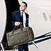 S-ZONE Large Canvas Travel Duffel Bag Weekend Overnight Bag with Shoes Compartment Holdall Gym Bag with Multi-Pockets for Men and Women, Army Green, X-Large