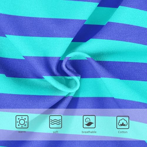 Cyan Navy Stripe Toddler Girls's Underwear 2T3