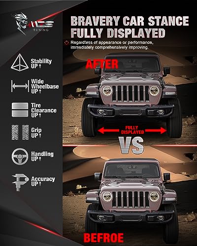 Image of MZS 5x5 Wheel Spacers 2 inch M14x1.5 71.5mm for 2018-2026 Wrangler JL JLU 4Pcs