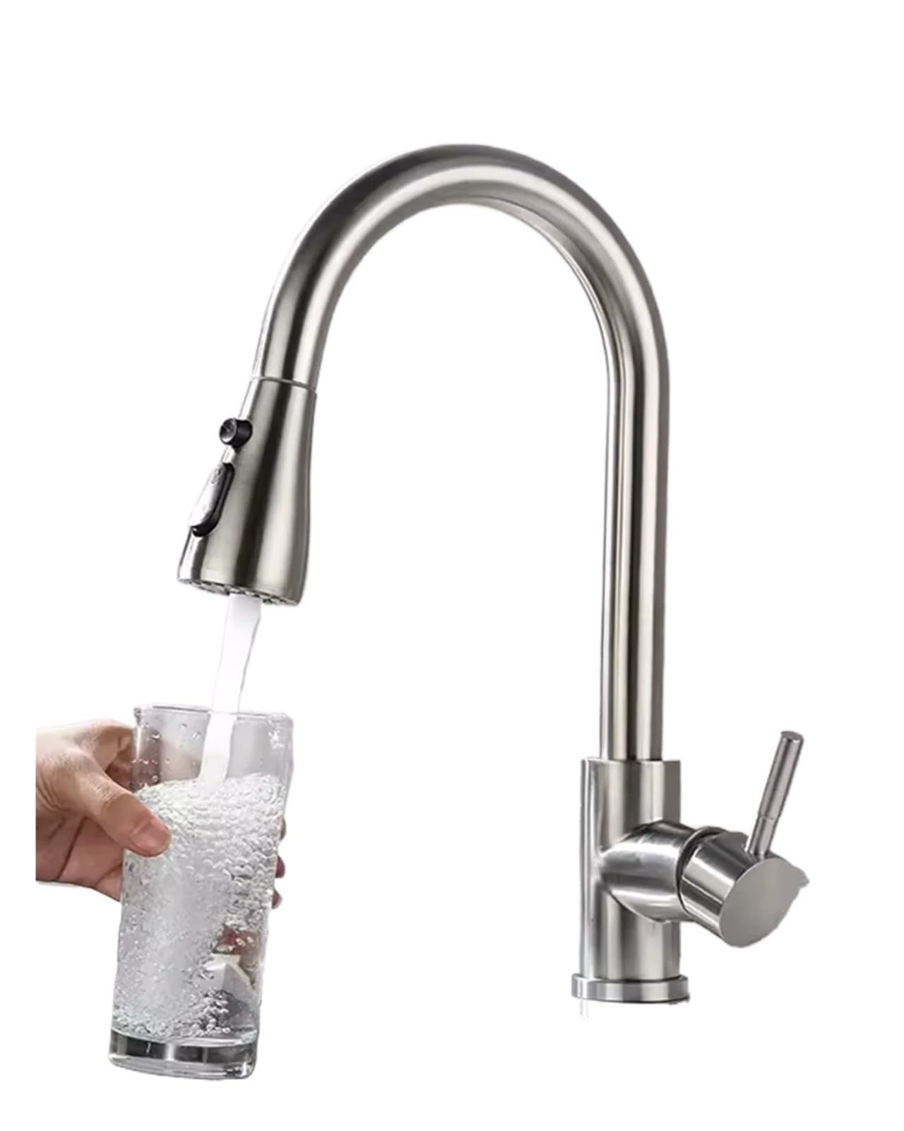 Robinet de cuisine en acier inoxydable pour évier de cuisine familial moderne