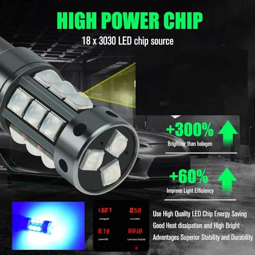 YEORO 2pcs AC/DC 9-36V BA9S LED Bulbs Blue miniatura 3