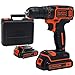 BLACK+DECKER BDCDC18KB-QW - Taladro atornillador 18V, con 2 baterías de litio 18V (1.5Ah) y maletín