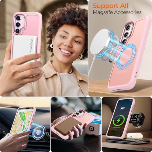 Image of Rayboen for Magnetic Matte Samsung S23+ Plus Case, Pink