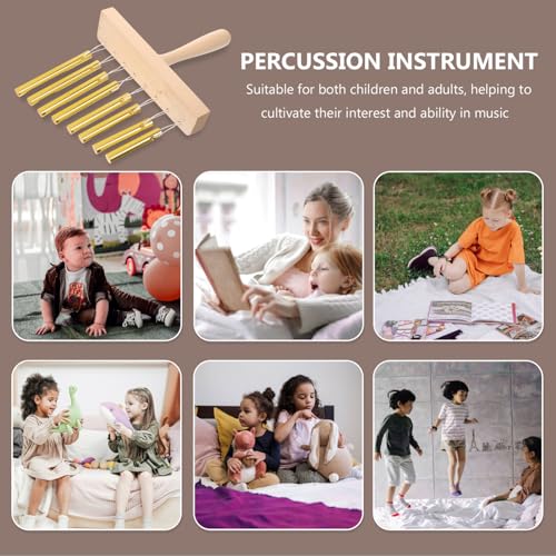 ibasenice Carrilhão De Mesa Com 8 Notas Carrilhão De Vento Instrumento De Percussão De 8 Barras Com