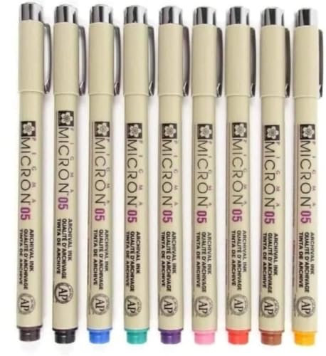 SAKURA Pigma Micron 05 Marker Pack (9 Colours)