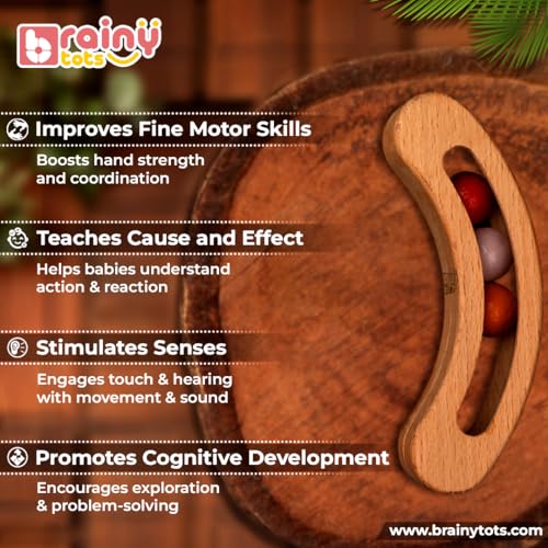 Image of Rainbow Spinning Wheel & Banana Busy Beads Rattle Combo | Montessori-Inspired Toys | Promotes Gross Motor Skills, Color Recognition & Sensory Development | for Ages 3+ Months