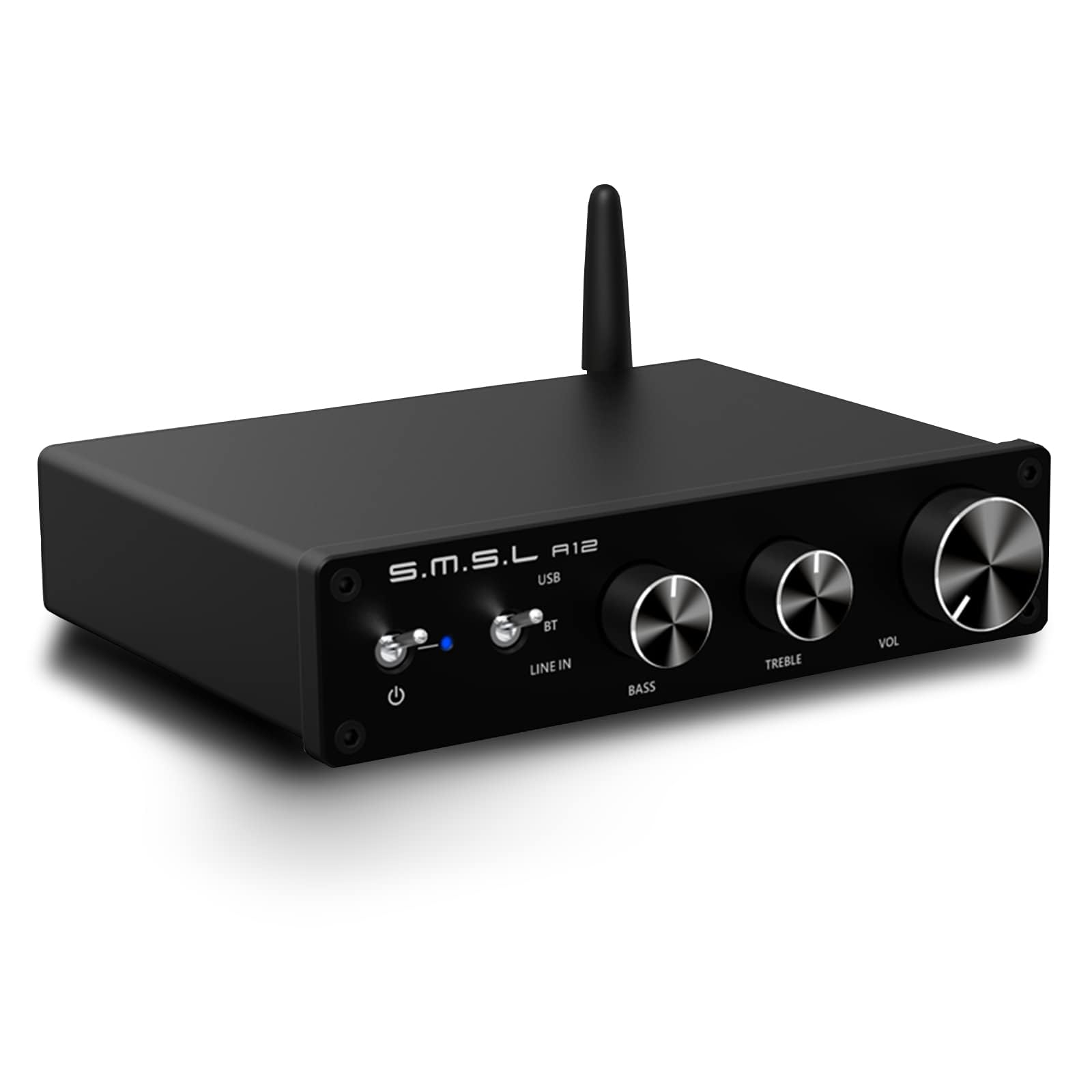 S.M.S.L A12 Bluetooth対応 小型プリメインアンプ SMSL S.M.S.L A12 Mini Amplificador Estéreo Infineon's MA12070 Chip
