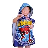 OPEIXSAYKOC Toalla de baño para niños con Capucha, Albornoz de Microfibra, Toalla de baño con diseño de Dibujos Animados, Poncho de baño para niñas y niños, de 3 a 6 años