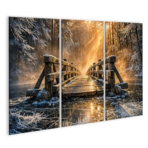 Tableau paysage d'hiver mystique pour agrandir une pièce sombre