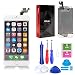 Produktbild ukuu Kompatible mit iPhone 6Plus Display Weiß [mit Home Button, Kamera, Sensor Flex] Ersatz Set LCD Touchscreen inkl. Glas, Retina LCD, Touchscreen Passendes Profi-Werkzeugset enthalten