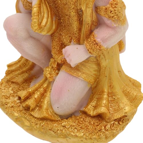 HOMSFOU Lord Statue Resin Ramayana Figurine 6 Inch Small Hindu Temple Decoration Desktop Figurine, Tan, 6x3.5x2.4 inches - Image 4